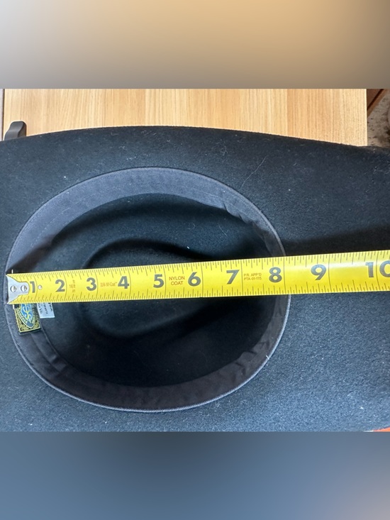 Scala Black Cowboy Hat with Studded Brown Band wool felt - Picture 8 of 8